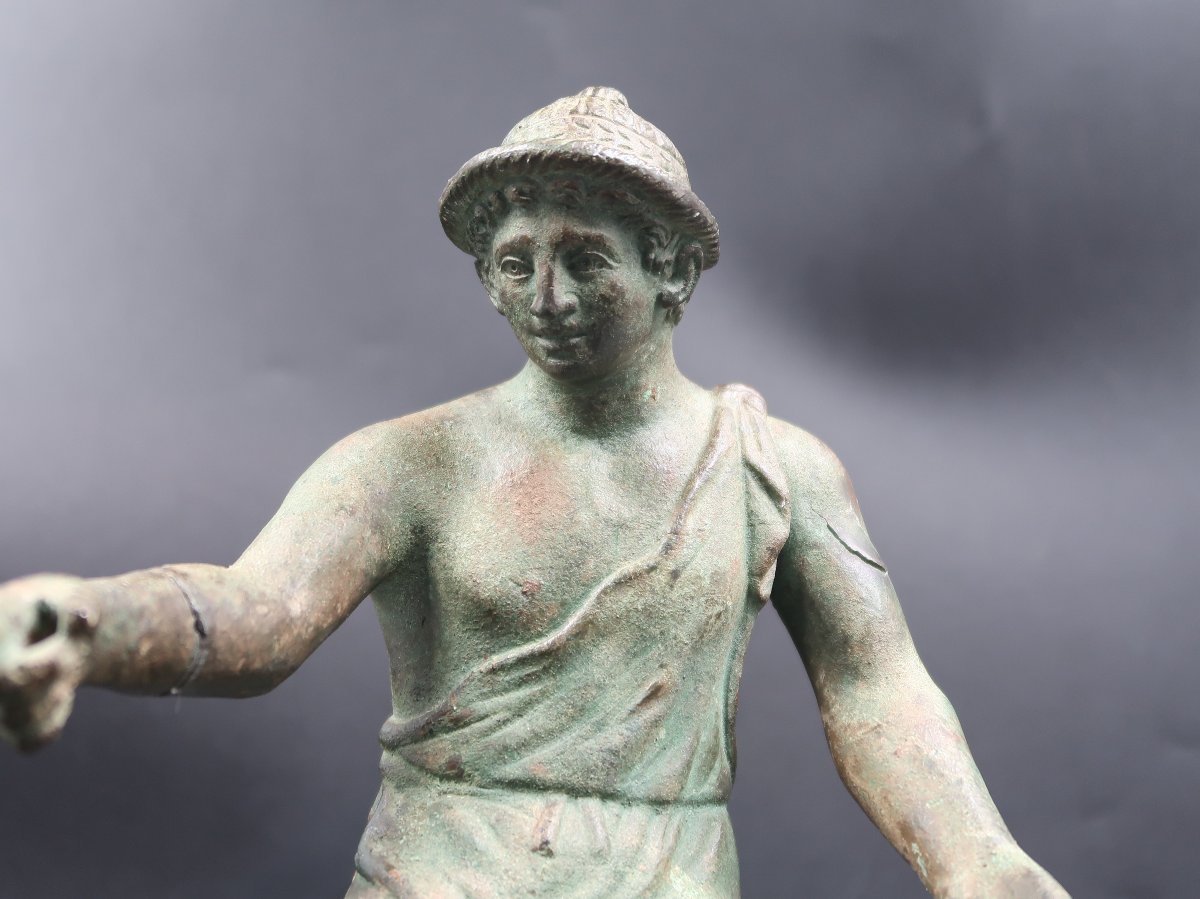 Large Bronze Sculpture Of A Neapolitan Fisherman On A Boat-photo-3