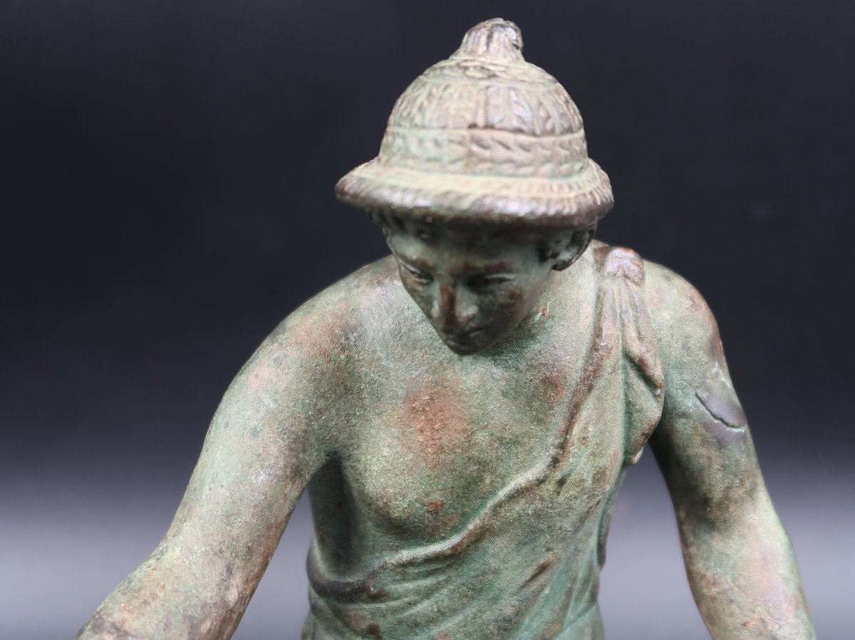 Large Bronze Sculpture Of A Neapolitan Fisherman On A Boat-photo-4