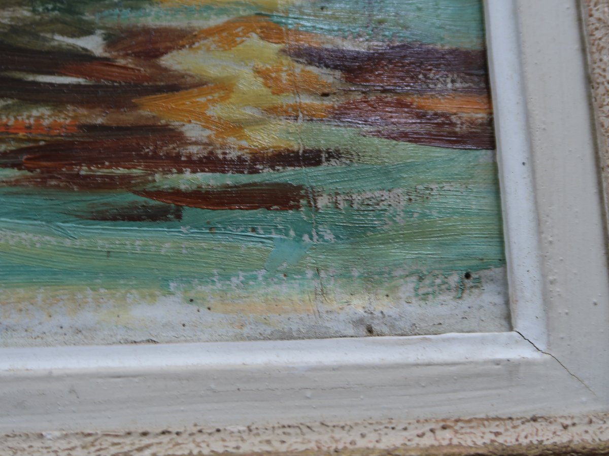 Maurice Soudan's Fauvist Painting: Landscape With A Canal In The Midi Region -photo-4