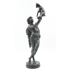 Fauna Bronze With Naked Kid.