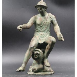Sculpture bronze pêcheur napolitain grand tour