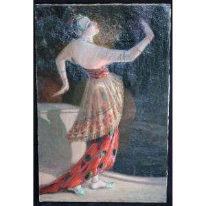 Tableau 1914 La Danseuse Orientale Pinchon