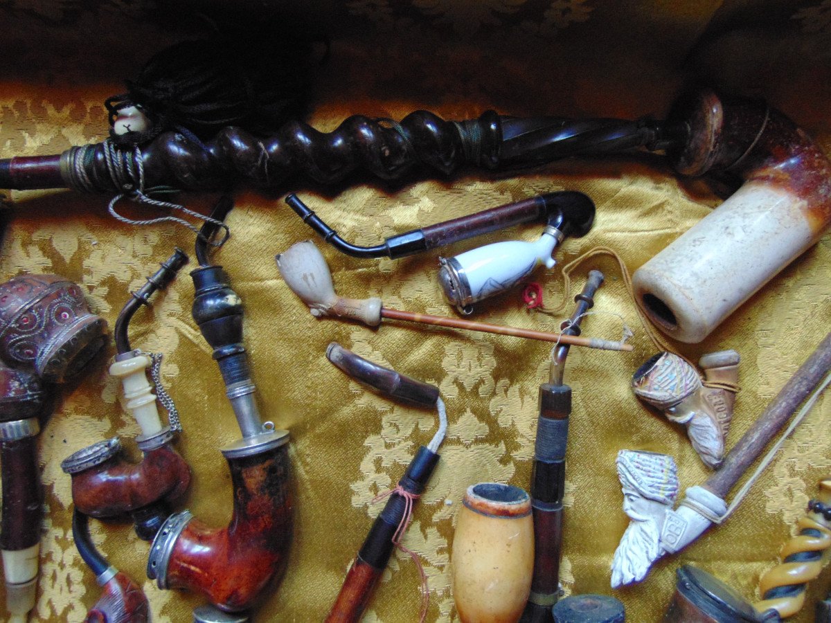 Lot Of About Twenty Various Old Pipes-photo-1