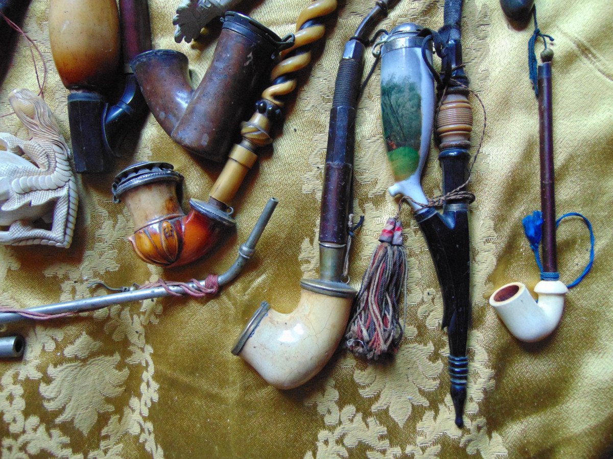 Lot Of About Twenty Various Old Pipes-photo-3