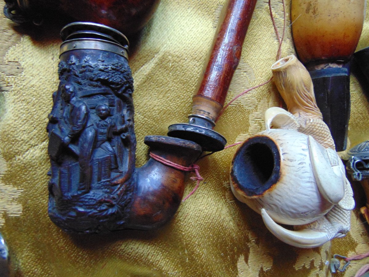 Lot Of About Twenty Various Old Pipes-photo-7