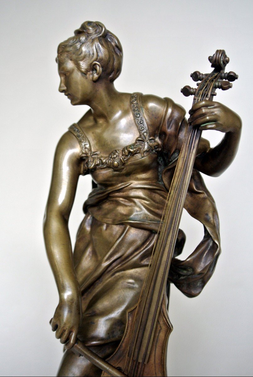 "Violoncelliste" d'après Ernest Barrias-photo-1