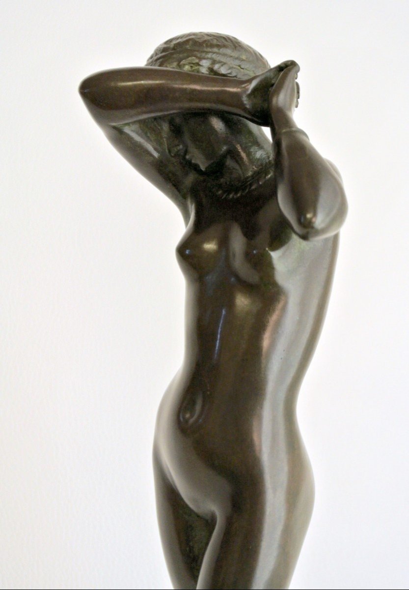 "Phryné" statuette en bonze d'Alexandre Falguière-photo-2