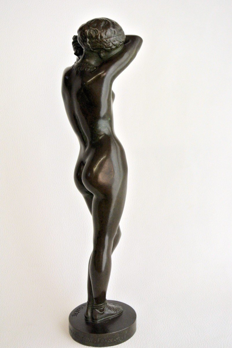 "Phryné" statuette en bonze d'Alexandre Falguière-photo-2