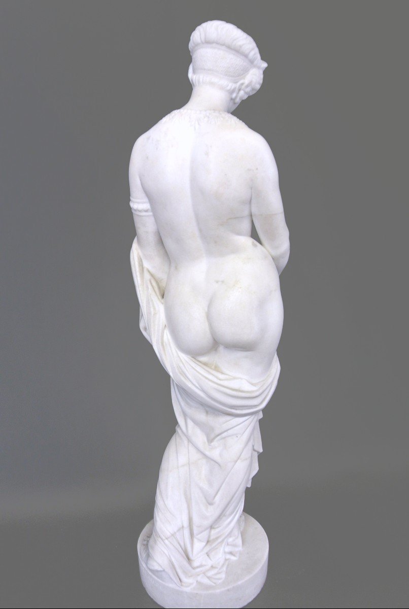 "Pandore" Sculpture en marbre par françois-Clément Moreau-photo-5