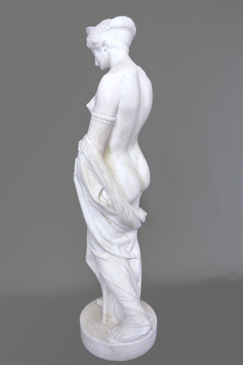"Pandore" Sculpture en marbre par françois-Clément Moreau-photo-6