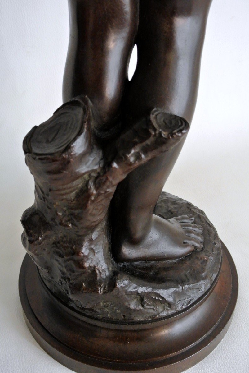  "la Frileuse" Bronze Statue After Jean-antoine Houdon-photo-6
