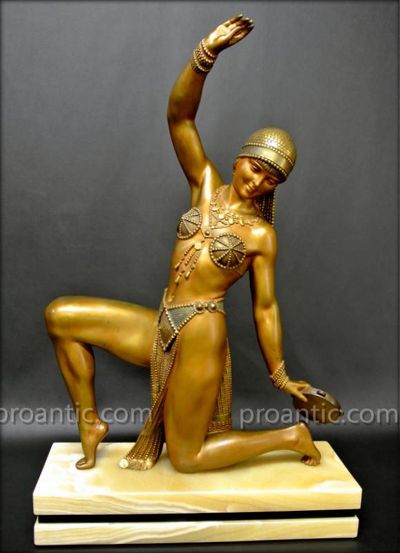 Danseuse En Bronze Signée Chiparus-photo-2