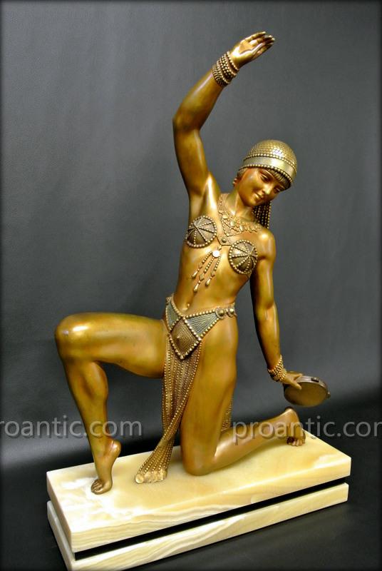 Danseuse En Bronze Signée Chiparus-photo-3