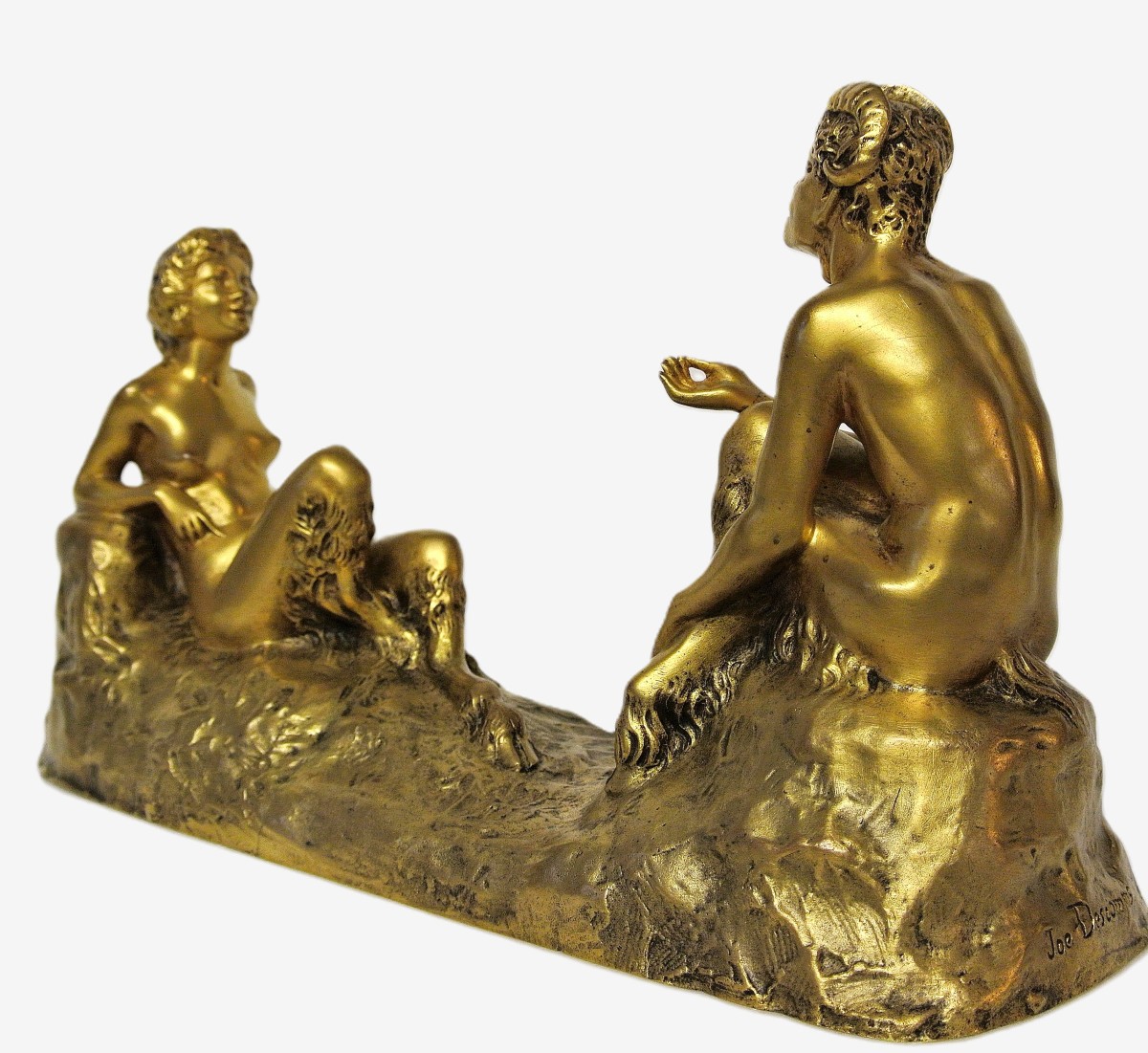 Couple de faunes Joe Descomps 1869/1950-photo-3