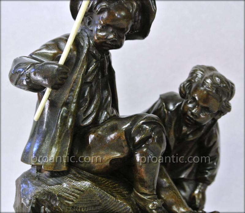 "Partie De Pêche" Bronze De Gechter-photo-6