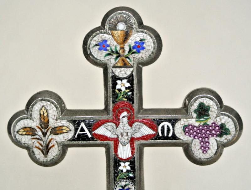 Crucifix Orné De Micro-mosaïque-photo-3