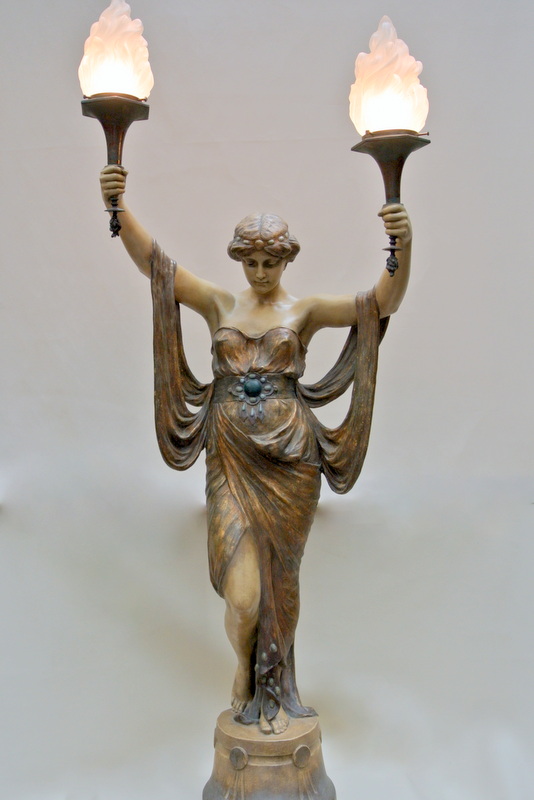 Terracotta Statue Art-nouveau Era Of Goldscheider