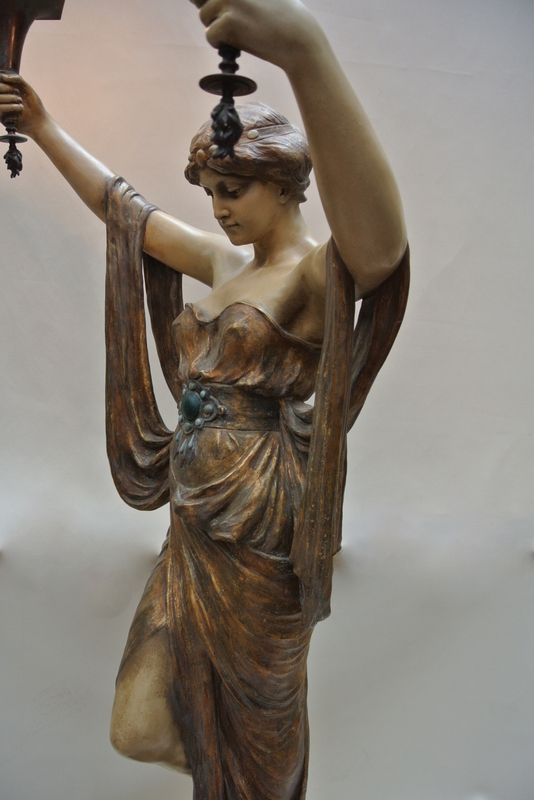 Terracotta Statue Art-nouveau Era Of Goldscheider-photo-4