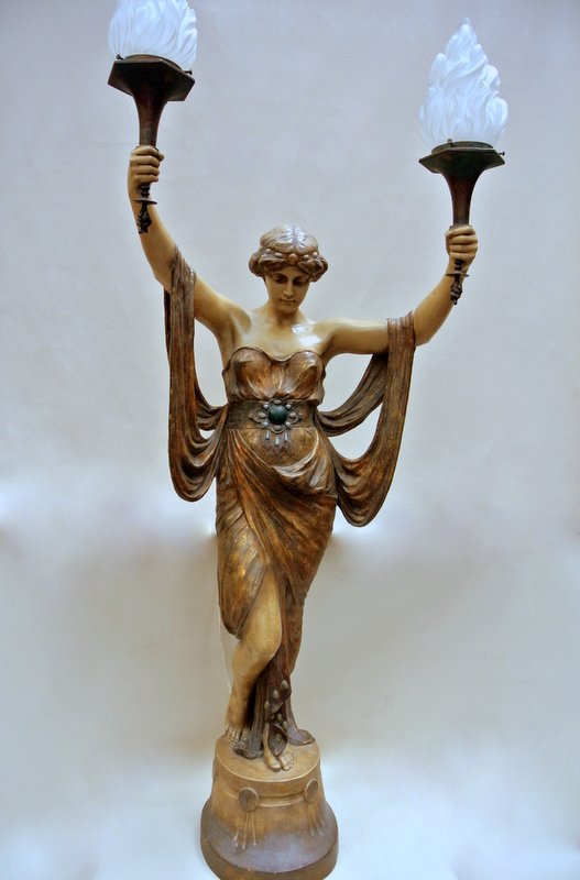 Terracotta Statue Art-nouveau Era Of Goldscheider-photo-2