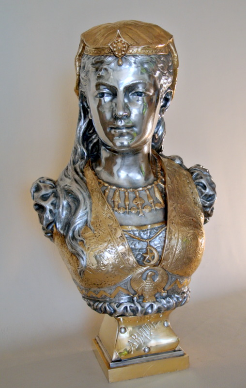 Bronze Bust Signed Rimbez-photo-2