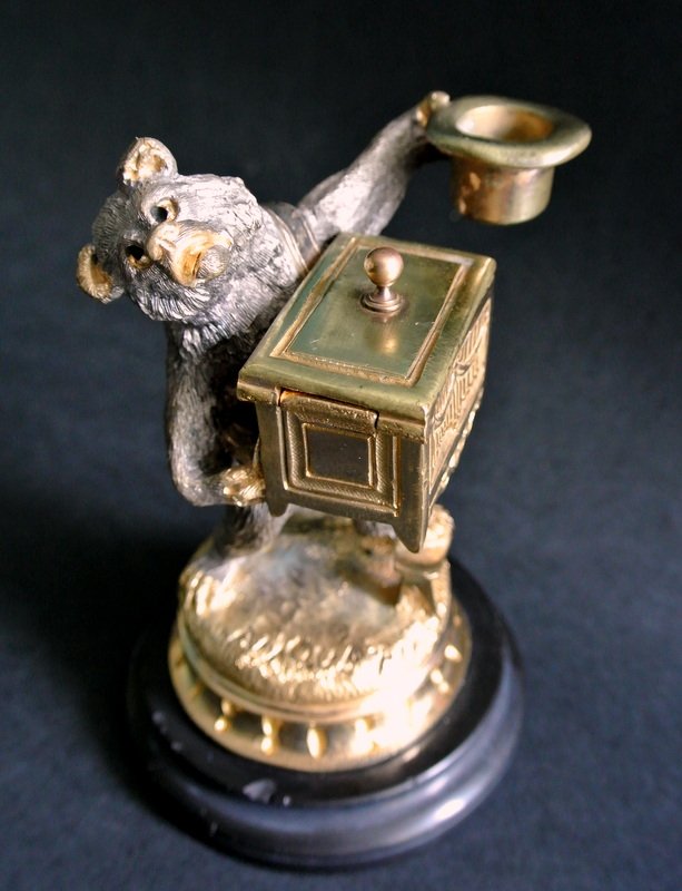 Bear Scholar, Bronze Statuette.-photo-2