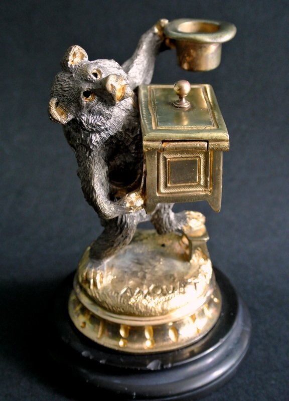 Bear Scholar, Bronze Statuette.