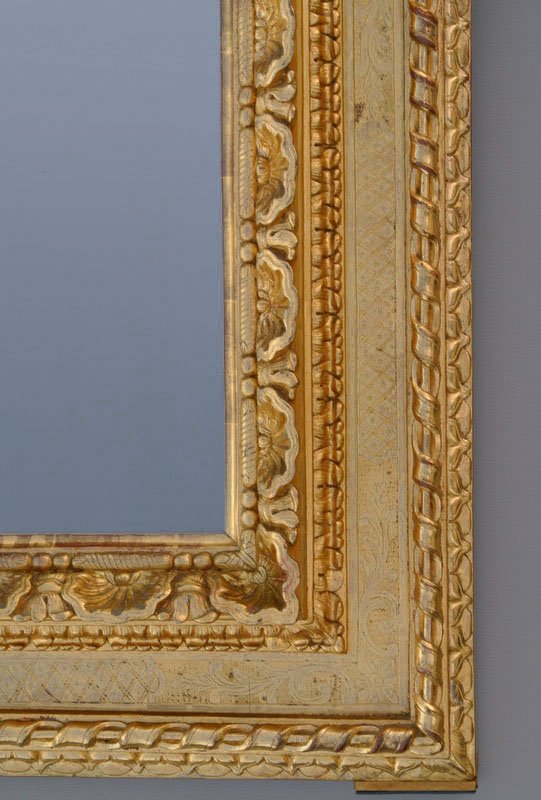 Miroir  à Fronton d'époque XIXème 158 X 125-photo-2