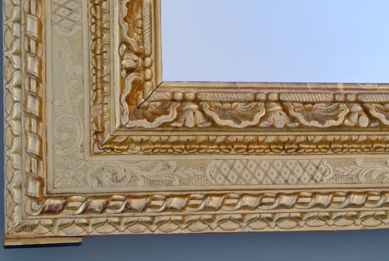 Miroir  à Fronton d'époque XIXème 158 X 125-photo-1