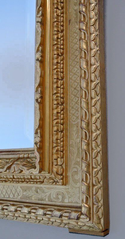 Miroir  à Fronton d'époque XIXème 158 X 125-photo-2