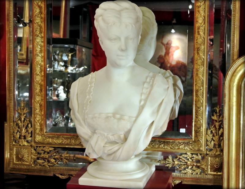 Marble Bust Signed H. Icard-photo-2