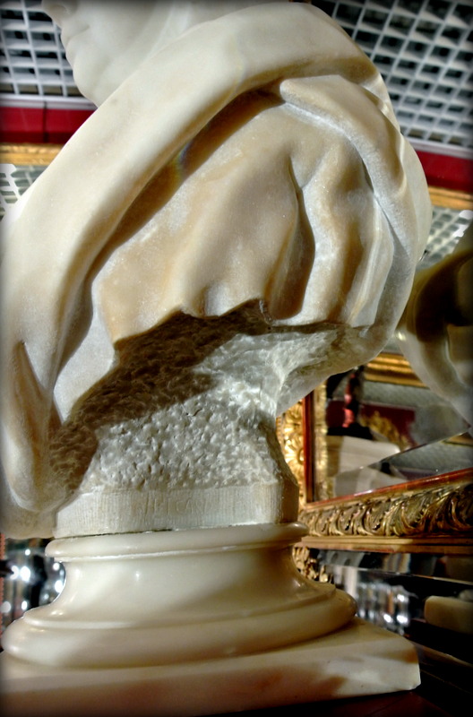 Marble Bust Signed H. Icard-photo-6