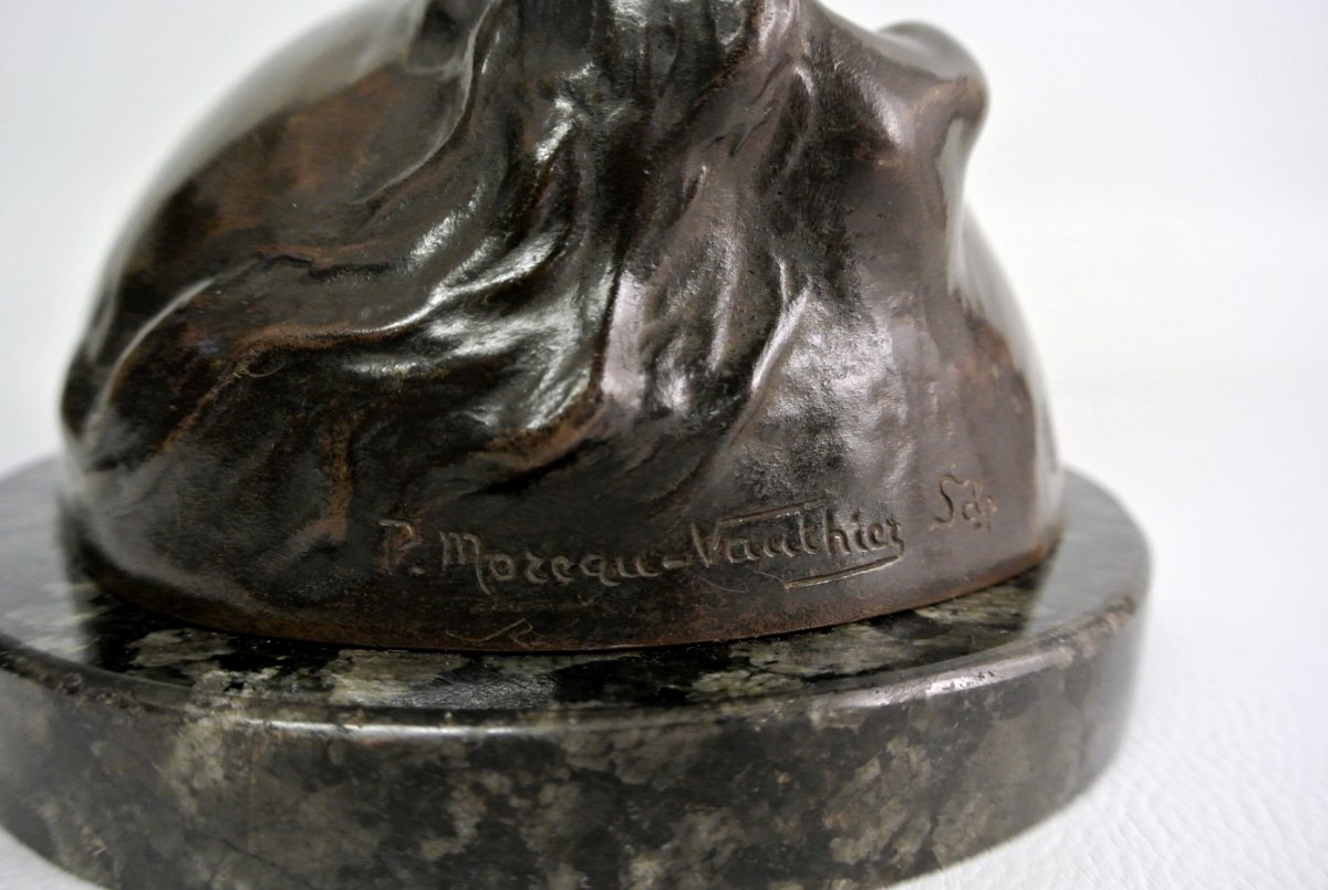 Groupe En Bronze Par Paul  Moreau-Vauthier-photo-4