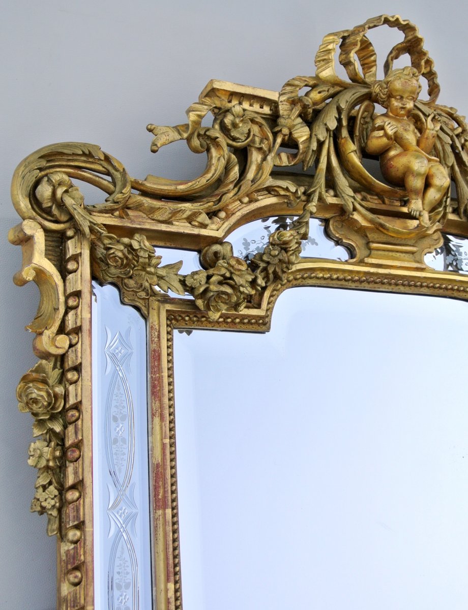 Miroir d'époque Napoléon III 178 X 108 -photo-5