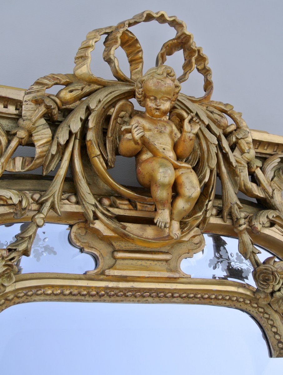 Miroir d'époque Napoléon III 178 X 108 -photo-6