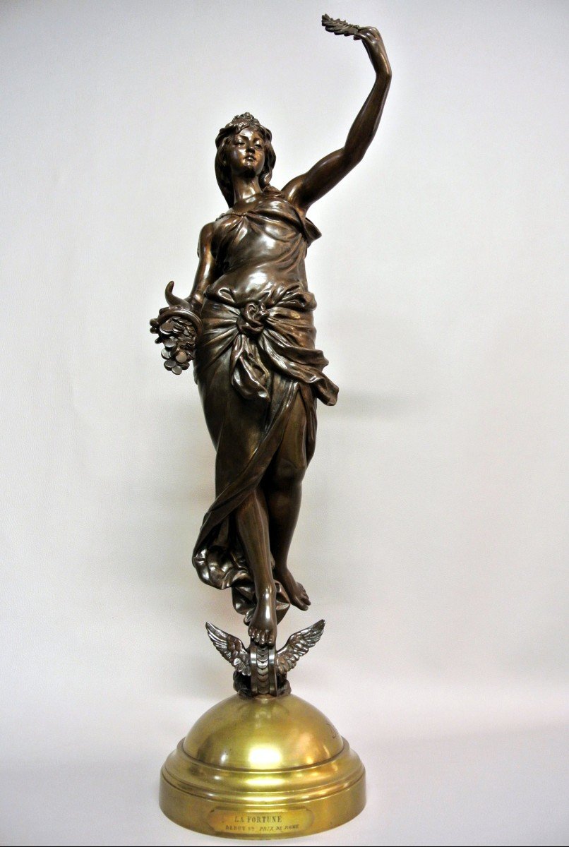 "la Fortune" Didier Debut, 19th Century Bronze-photo-2