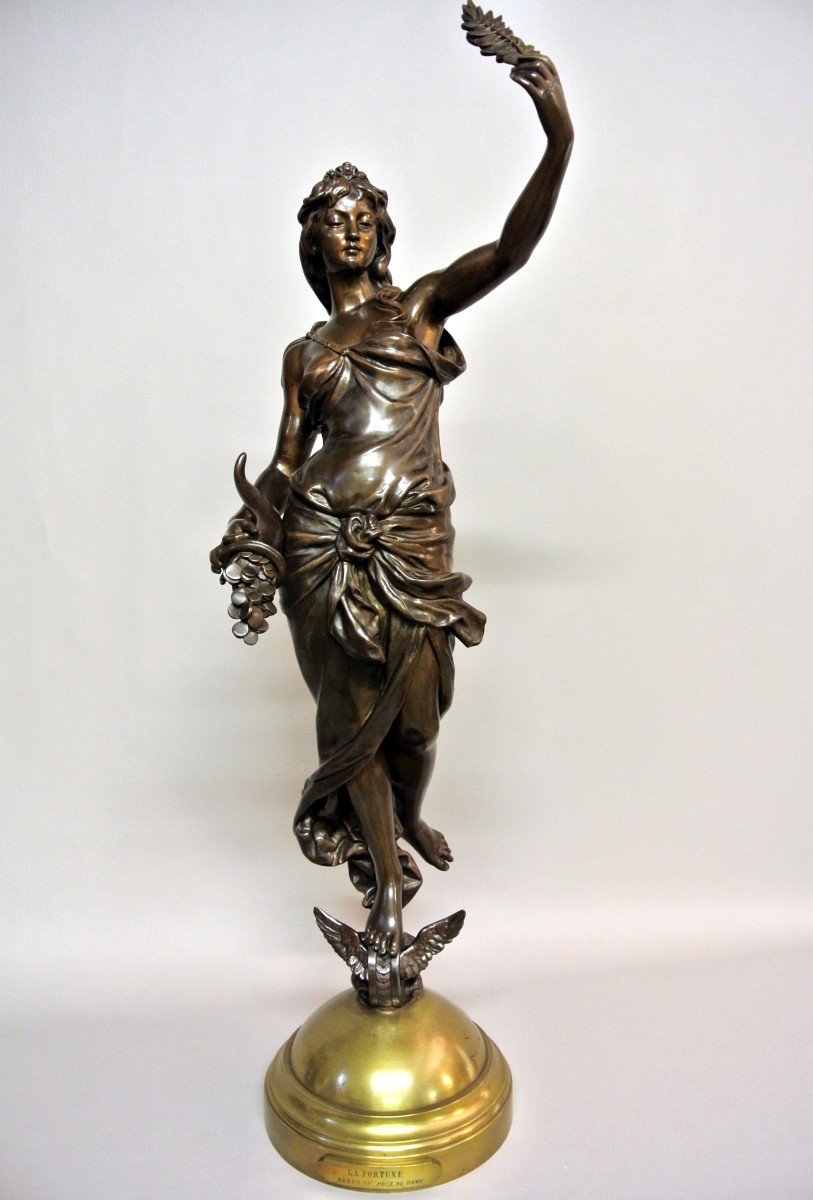 "la Fortune" Didier Debut, 19th Century Bronze-photo-4