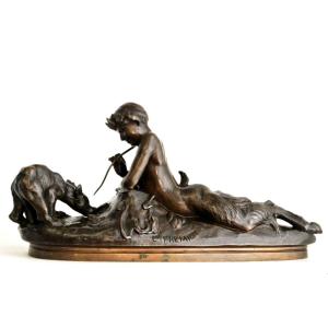 "Pan et oursons" groupe en bronze d'après Emmanuel Frémiet