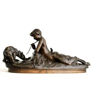 "Pan et oursons" groupe en bronze d'après Emmanuel Frémiet