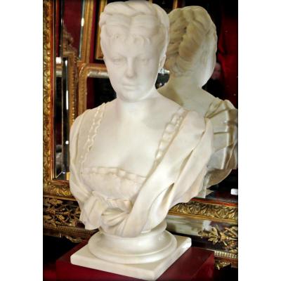 Marble Bust Signed H. Icard