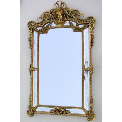 Miroir d'époque Napoléon III 178 X 108 