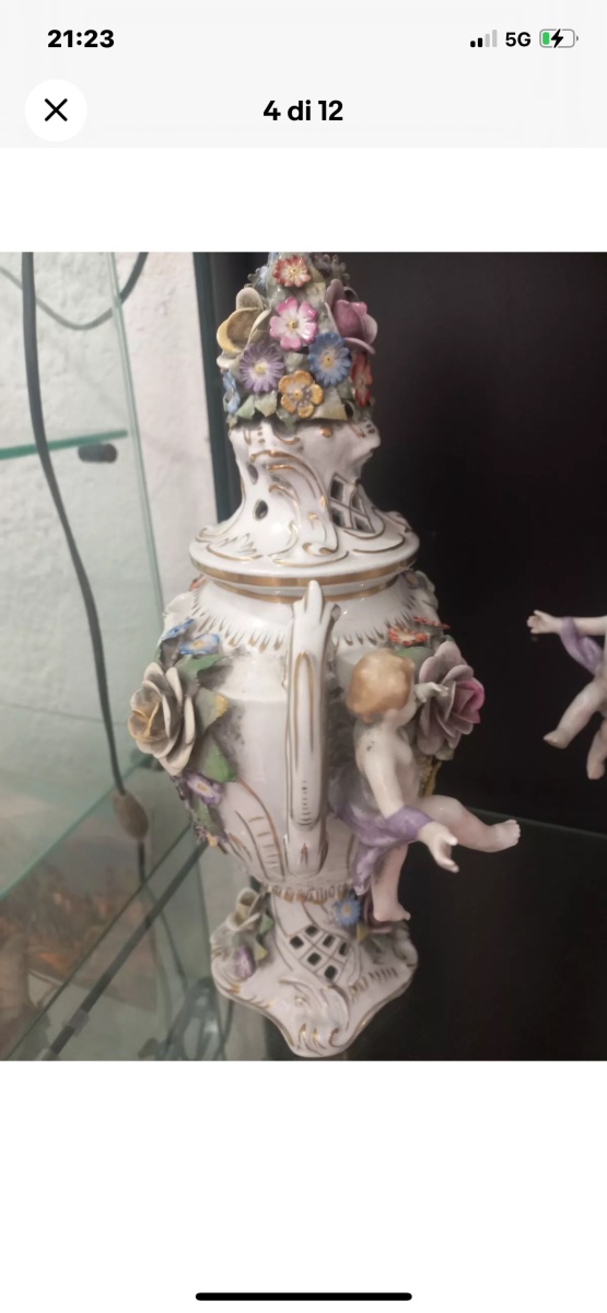 Couple De Vases Porcelaine Capodimonte -photo-1
