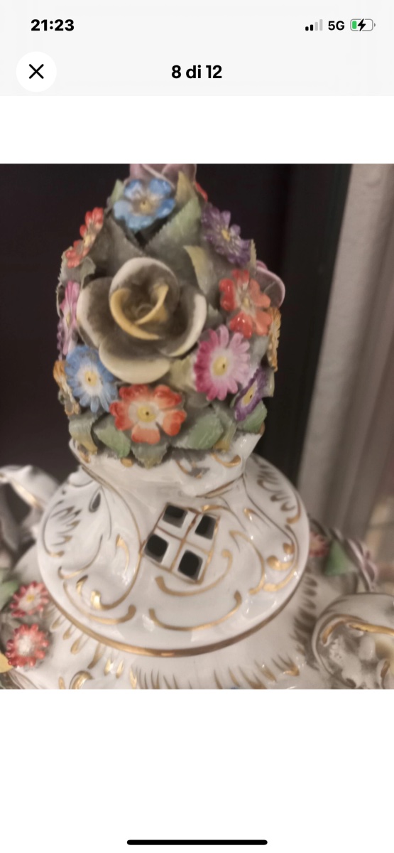 Couple De Vases Porcelaine Capodimonte -photo-3