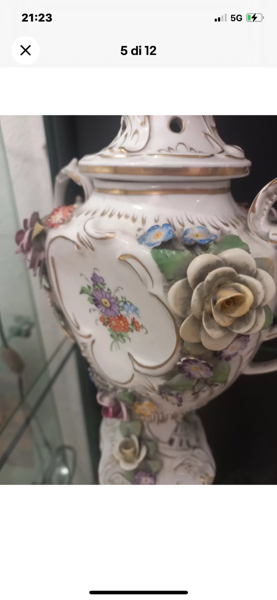 Couple De Vases Porcelaine Capodimonte -photo-4