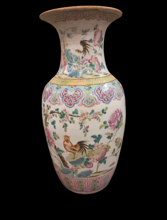 Chinese Vase Early  1900s Green Family
