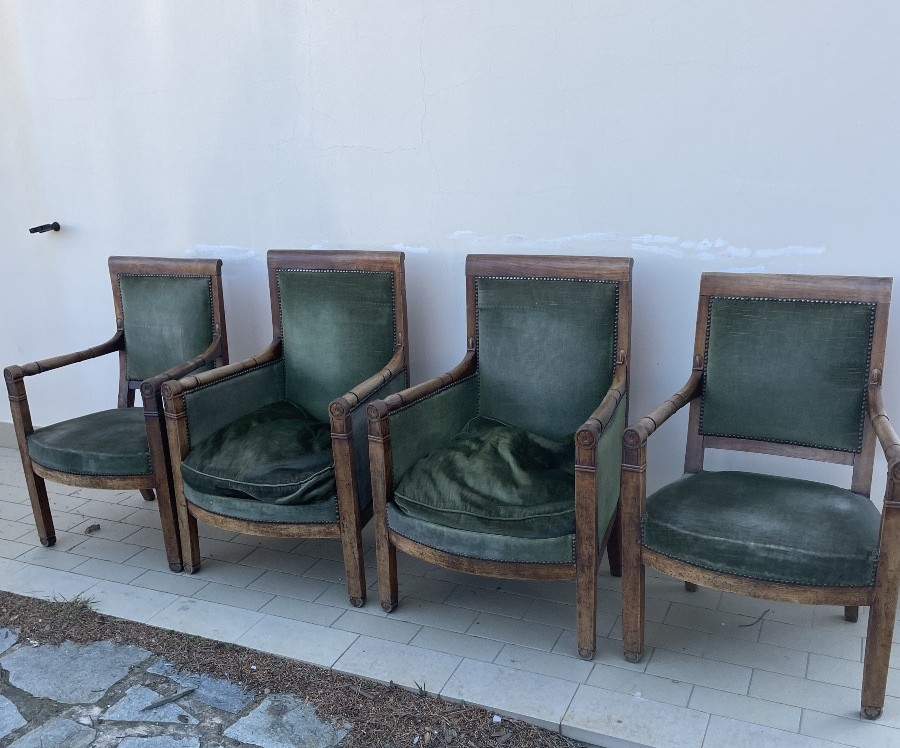 Quattre fateuils empire