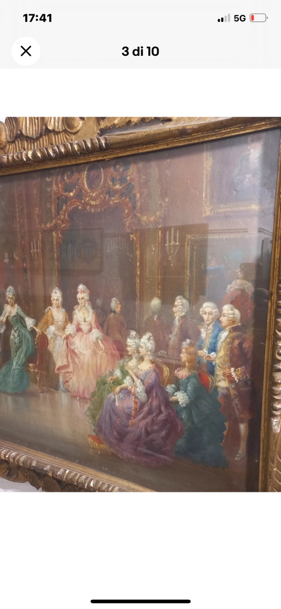 Tableaux huile sur toile scene de genre-photo-1