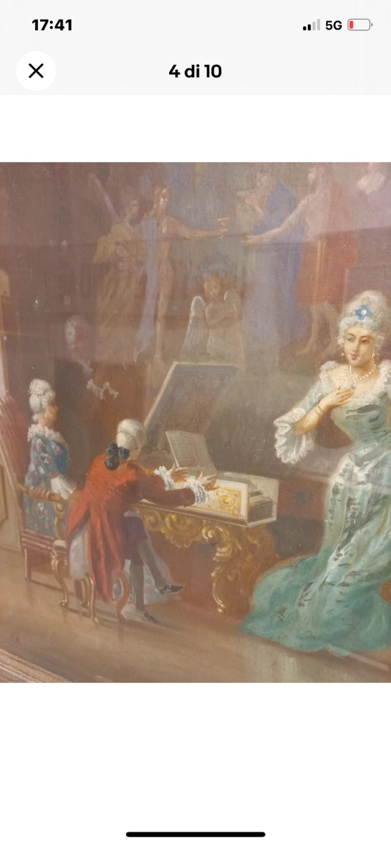 Tableaux huile sur toile scene de genre-photo-2