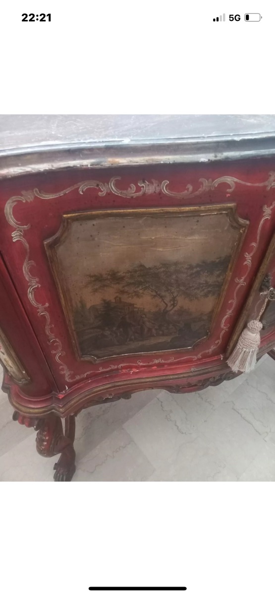 Laquered Sideboard Venose XX Century-photo-1