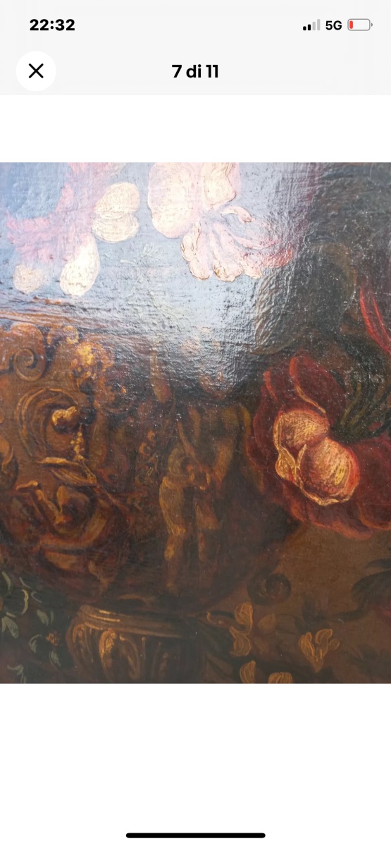 Paire des huile sur toile fleur-photo-3
