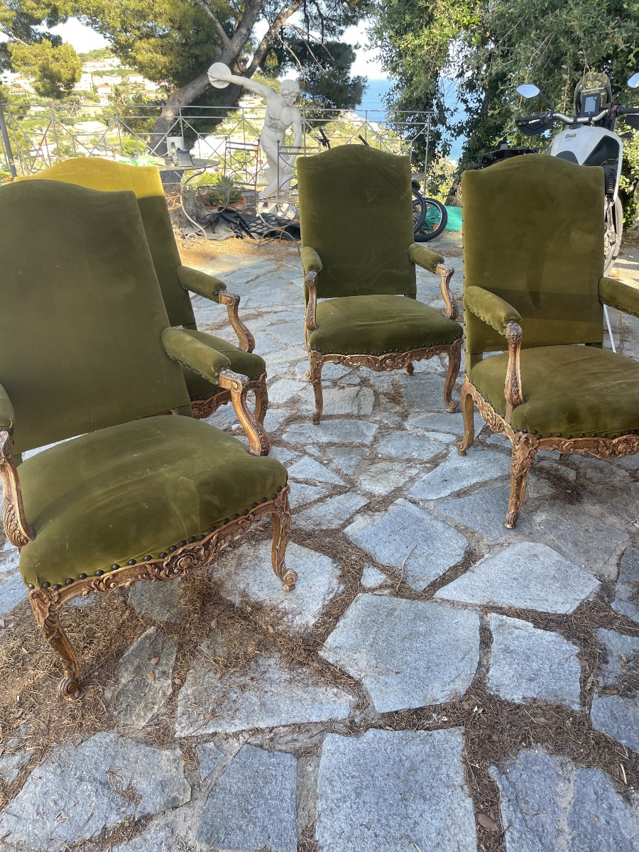 Salon en bois dore regence